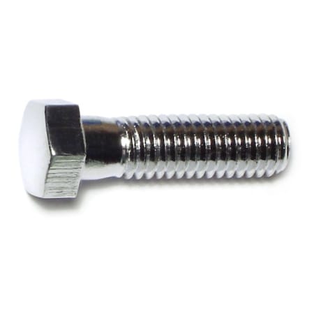 Midwest Fastener Grade 5, 7/16"-14 Hex Head Cap Screw, Chrome Plated Steel, 1-1/2 in L, 5 PK 75323